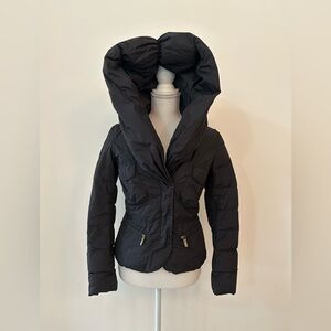 Add Down Short Black Puffer Jacket / Coat - 4